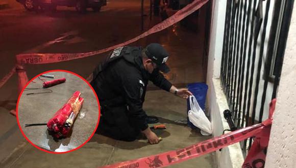 Extorsionadores dejan dinamita en la puerta de una vivienda