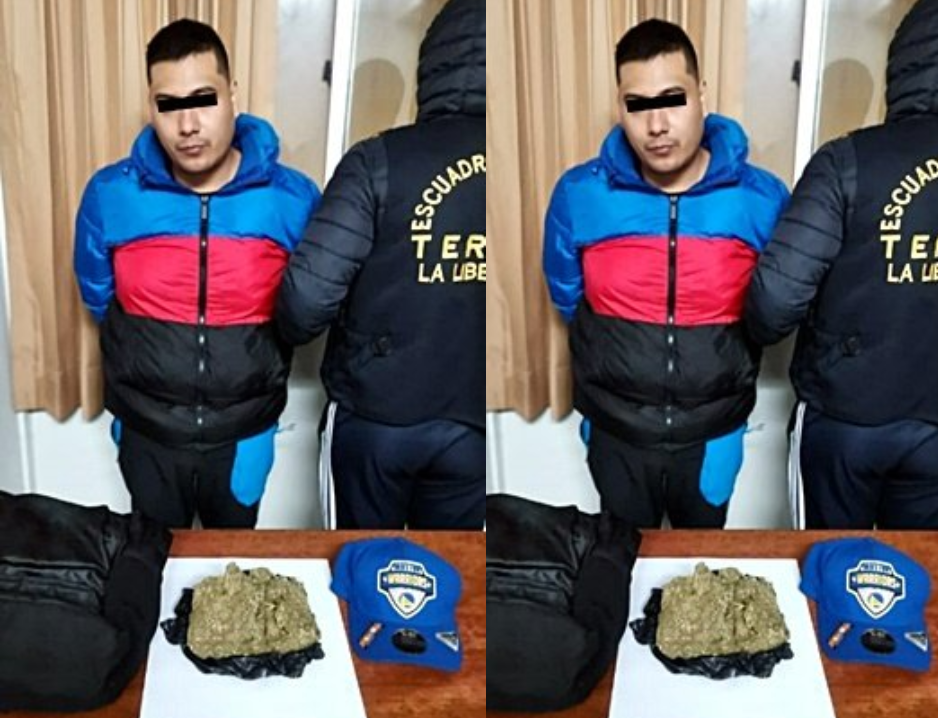 Sujeto tenían dentro de sus pertenencias medio kilo de marihuana