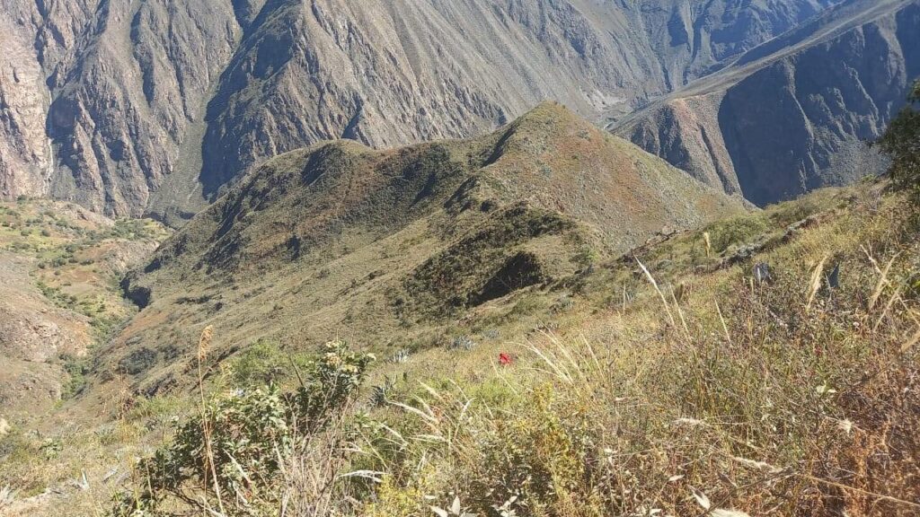 Abismo donde se precipitó el vehículo.