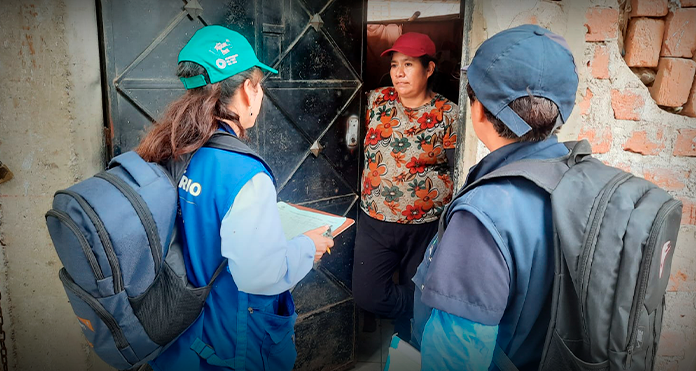 Brigadas de salud visitan 3 mil vivendas de Manuel Arévalo para sensibilizar sobre los ciudados frente al dengue