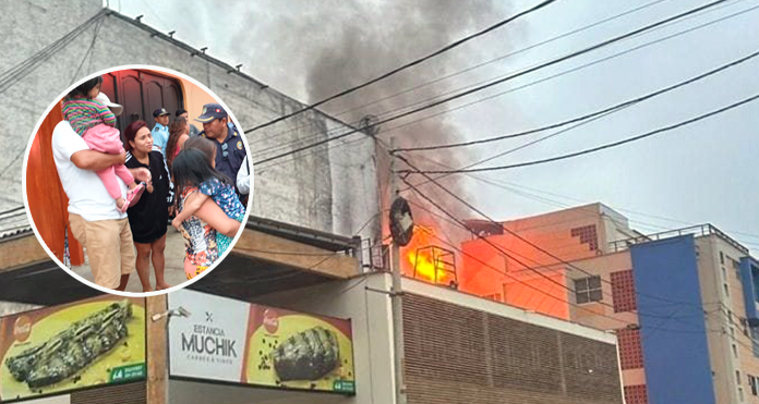 Madre y sus dos menores resultaron con quemaduras tras incendio