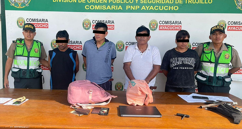 Presuntos delincuentes son detenidos cerca al Interbank del centro histórico