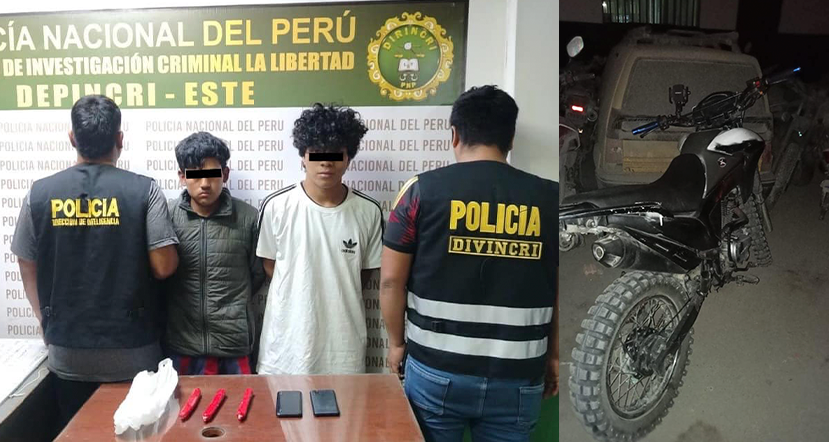 Capturan a dos sujetos con dinamita en Alto Trujillo