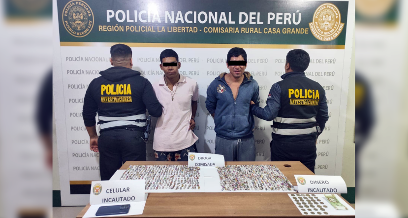 Capturan a dos sospechosos con 400 ketes de PBC, presuntos miembros de 'El Clan del Búho'