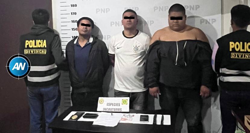 PNP captura a tres sujetos acusados de extorsión en Trujillo