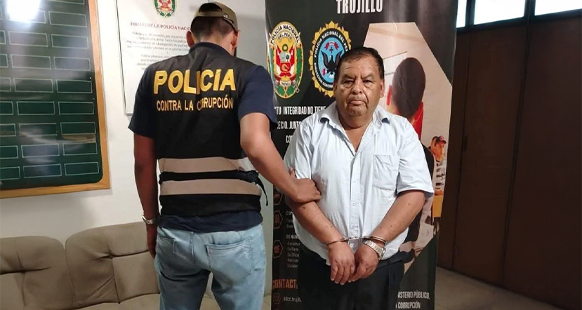 Consejero Regional de La Libertad fue sentenciado por recibir coima. Foto: PNP