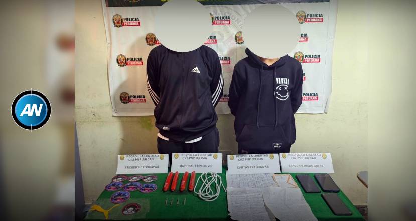 Nueve meses de prisión preventiva para adolescentes detenidos con dinamita en Julcán