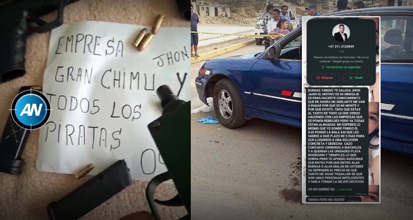 Colectiveros de Gran Chimú reciben amenazas de muerte si no pagan cupos