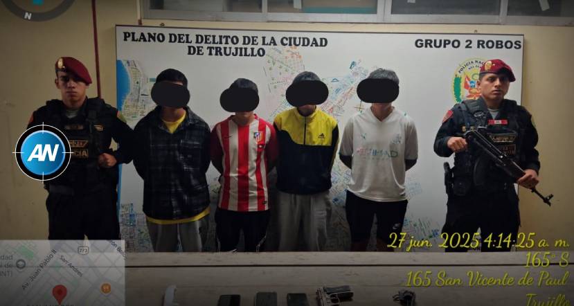 Caen “Los Escaperos de Santo Dominguito”: banda criminal conformada por menores es desarticulada en Trujillo
