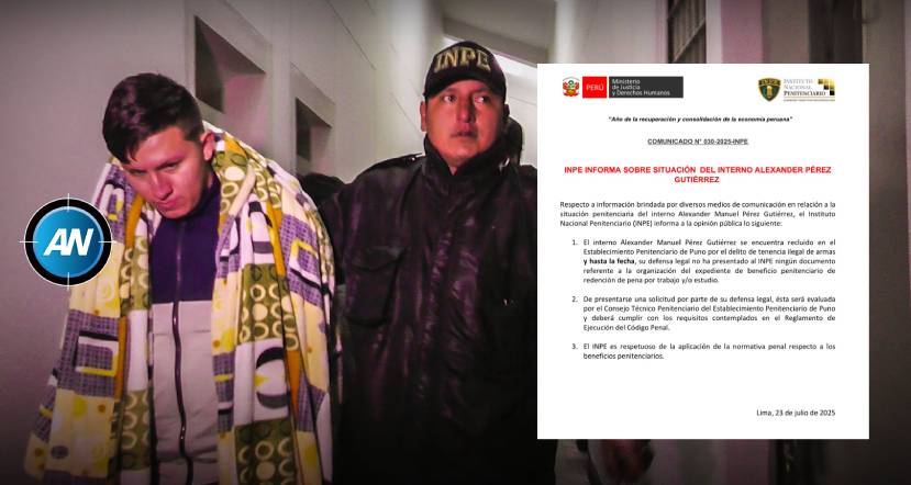 INPE desmiente que ‘Gringasho’ haya solicitado beneficio penitenciario
