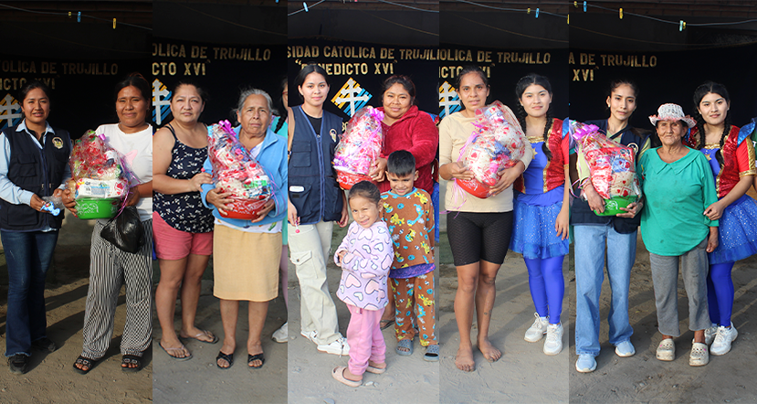 Alumnos del IX Ciclo de la Universidad Católica realizan labor social en el sector Las Lomas de Salaverry