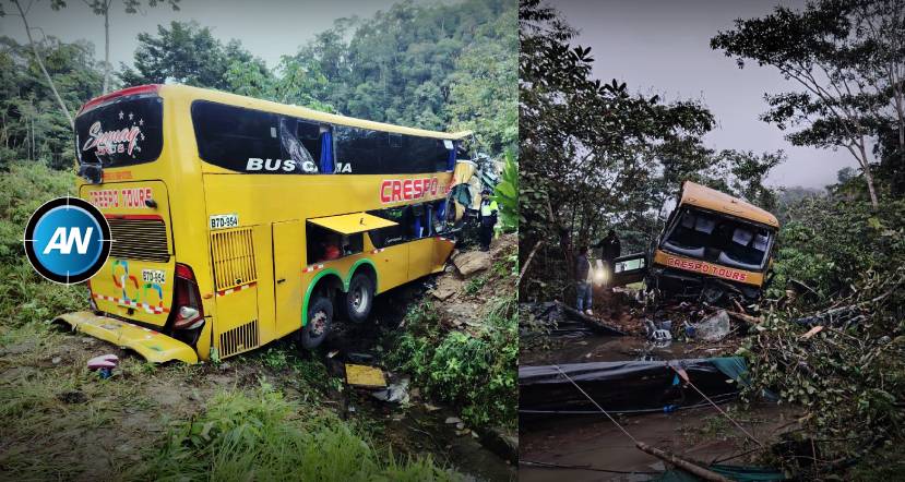 Cusco: tres muertos y 30 heridos tras despiste y choque de bus en la vía a Puerto Maldonado