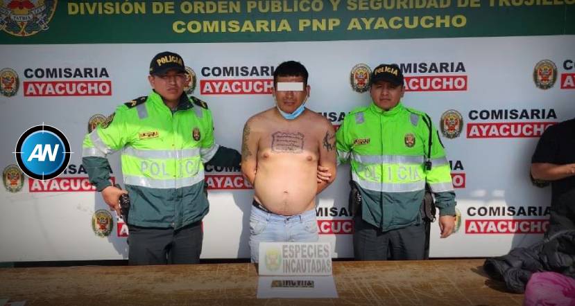 Capturan en ‘Tacora’ a sujeto que habría arrebatado celular a mujer en Trujillo