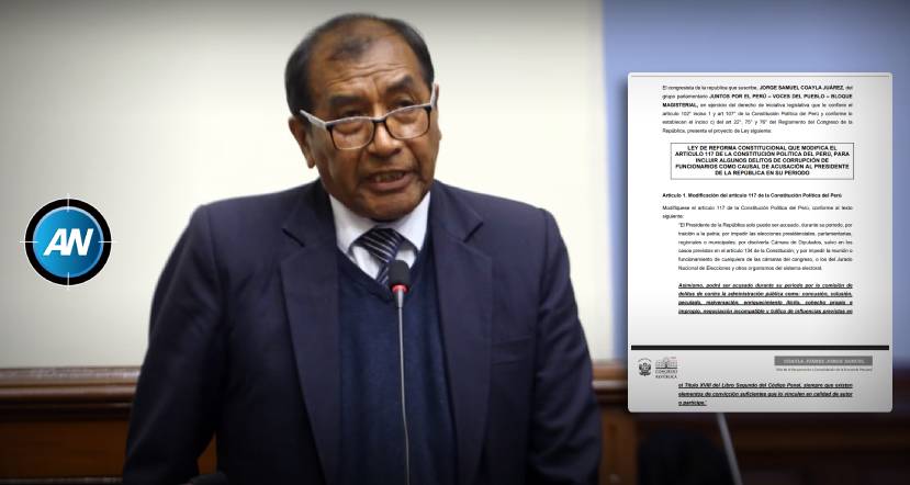 Proponen reforma constitucional para investigar a presidentes en funciones