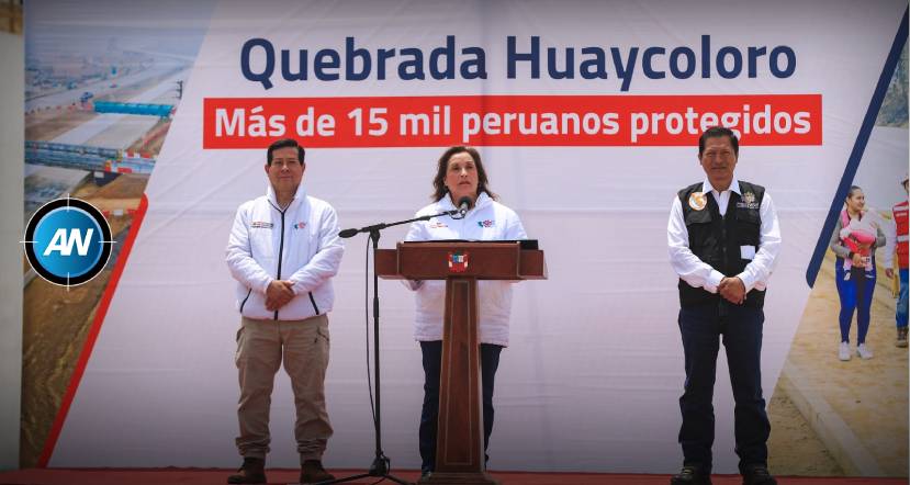 Presidenta Dina Boluarte inaugura canal en la quebrada Huaycoloro para proteger a más de 30 mil vecinos de Lurigancho-Chosica
