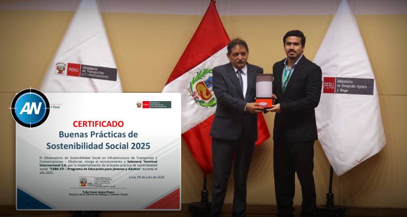 MTC reconoce a Salaverry Terminal Internacional por impulsar programa que brinda una segunda oportunidad educativa a jóvenes y adultos
