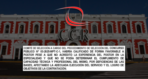 MPT adjudicó buena pro de más de S/ 2 millones a consorcio que no acreditó experiencia ni capacidad técnica, según Contraloría