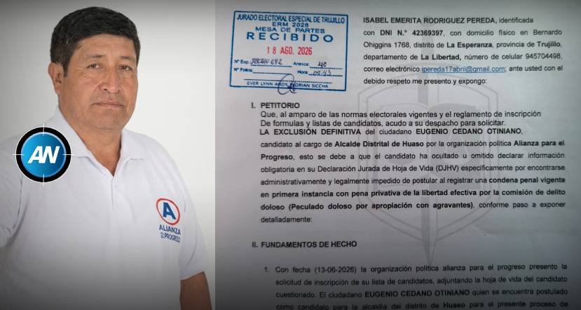 Piden excluir a candidato de APP en Huaso por presunta omisión de sentencia