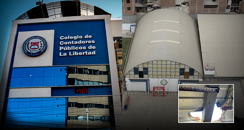 Clausuran auditorio de Contadores de La Libertad por alto riesgo estructural a cuatro años de su inauguración